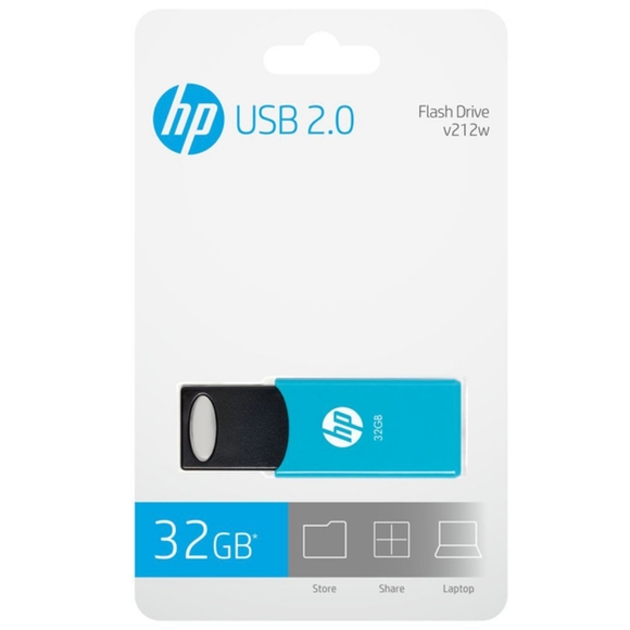 HP v150w USB 2.0 Flash Drive, 32GB, Blue - Picture 1 of 2